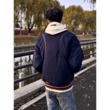 网图刺绣短款棒球服男秋冬美式夹棉外套毛呢棉衣M6037-特P118，男装棉衣，星座1007（原301D）