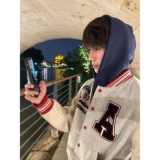 网图美式秋季刺绣拼皮夹克棒球服外套男VV95-特P70，男装夹克，星座1007（原301D）