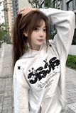 网图美式潮流男女连帽卫衣春秋款长袖男休闲外套女春秋XJ-383特P，女装卫衣/绒衫，星座1007（原301D）