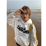 网图美式潮流男女连帽卫衣春秋款长袖男休闲外套女春秋XJ-383特P，女装卫衣/绒衫，星座1007（原301D）