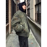 网图假两件迷彩连帽外套飞行服常规Q963-特89夹棉款Q9633特-105，女装短外套，星座1007（原301D）