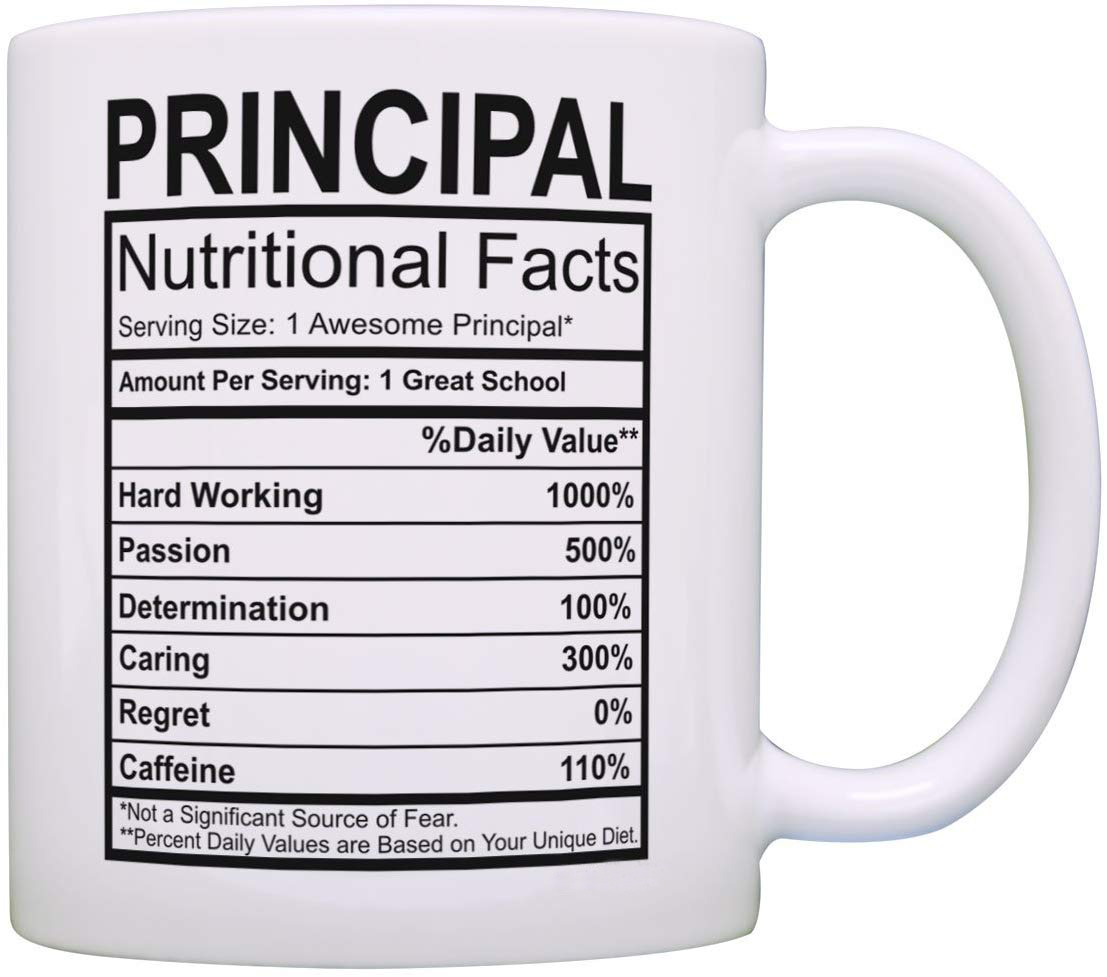 ins网红美式创意校长Principal Nutritional Facts陶瓷咖啡马克杯