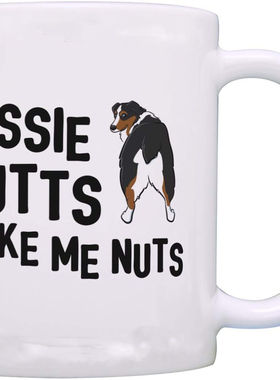 ins网红欧美风新款dog aussie butts创意礼物牛奶茶水马克陶瓷杯
