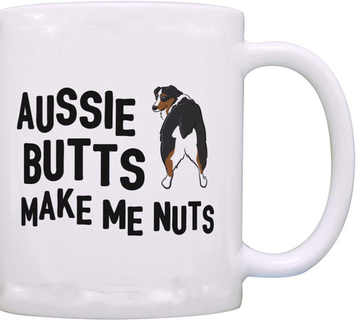 ins网红欧美风新款dog aussie butts创意礼物牛奶茶水马克陶瓷杯