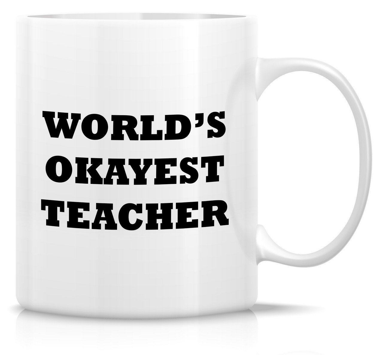 ins网红趣味world's okayest teacher陶瓷咖啡牛奶马克茶水杯礼物
