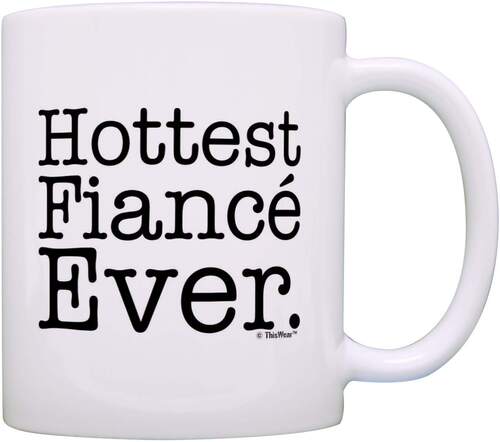 ins网红欧美hottest fiance ever新款创意礼物牛奶茶水马克陶瓷杯