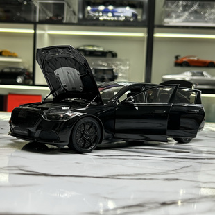 Almost Real汽车模型1:18合金全开梅赛德斯-迈巴赫S级 暗夜系列