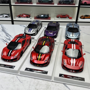 法拉利Ferrari 树脂汽车模型收藏摆件 pista 超跑车 488 BBA