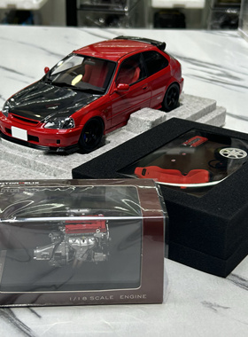 MH 本田思域Honda Civic TypeR EK9仿真合金金属汽车模型收藏1 18