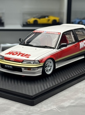 IG 本田思域 Honda CIVIC EF9仿真树脂汽车模型收藏1 18 摆件礼品