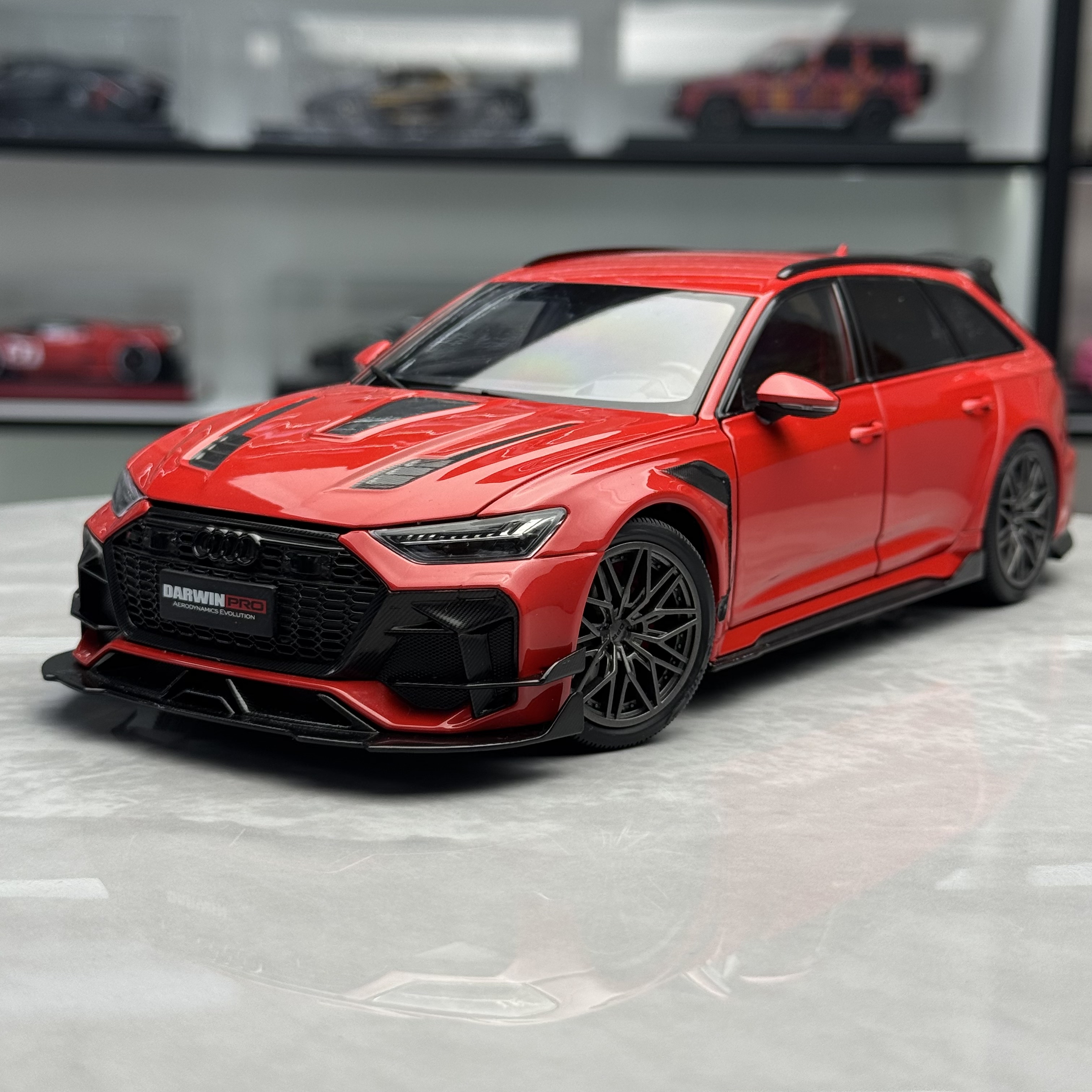 KiloWorks 1:18 DarwinPRO 奥迪Audi RS6 达尔文改装合金全开模型图片
