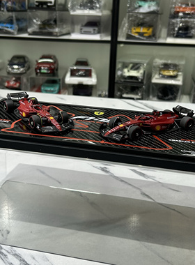 小峰汽车模型BBR1:43 法拉利F1-75 2022 意大利大奖F1赛车双车套