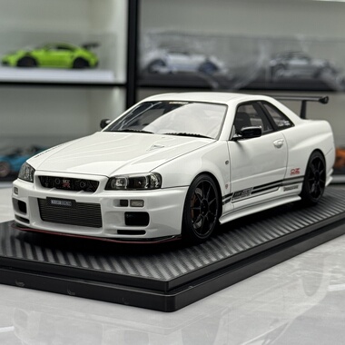 IG 1:18 Nismo R34 GTR Z tune白色 树脂汽车模型 成品摆件