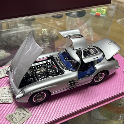 现货CMC奔驰 乌伦豪特300SLR 红内蓝内 1:18合金全开汽车模型复刻