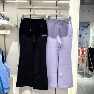 Skechers斯凯奇儿童女童25冬新款针织运动裤微喇裤休闲裤P425G010