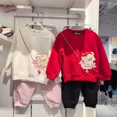 新款 女童时尚 百搭运动休闲卫衣卫裤 斯凯奇儿童26春季 套装 L126G063