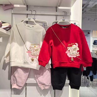 套装 斯凯奇儿童26春季 百搭运动休闲卫衣卫裤 女童时尚 L126G063 新款