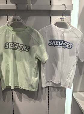 Skechers斯凯奇儿童26夏新男童时尚百搭运动休闲短袖T恤P326B002