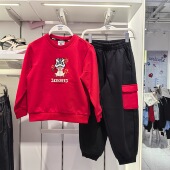 Skechers斯凯奇童26春新年系列运动套装 休闲卫衣运动长裤 L126B036