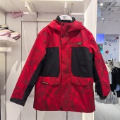 Skechers斯凯奇童26春季 新年系列男童运动冲锋衣休闲棉服L126B013