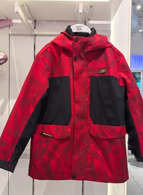 Skechers斯凯奇童26春季新年系列男童运动冲锋衣休闲棉服L126B013