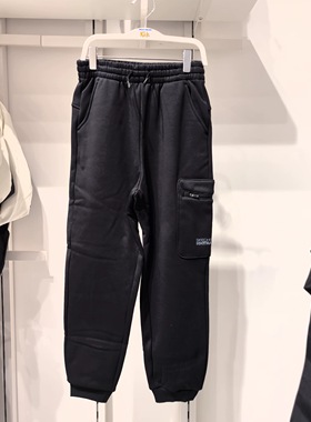 斯凯奇儿童2025冬季新款男童针织加绒运动休闲工装长裤P425B021