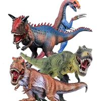 Khủng long Jurassic đồ chơi trẻ em mô phỏng động vật Tyrannosaurus Rex mô hình nhựa cổ tay bullhorn tam giác rồng rồng hoàng đế tyrannosaurus - Đồ chơi gia đình đồ chơi xếp hình cho bé