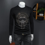 3681秋冬新款男士加厚保暖套头烫钻天鹅绒毛衣P155，男装针织衫/毛衣，钱塘2010-1