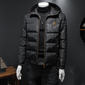 7390冬季新款羽绒服男白鸭绒连帽休闲保暖外套P320控价428起