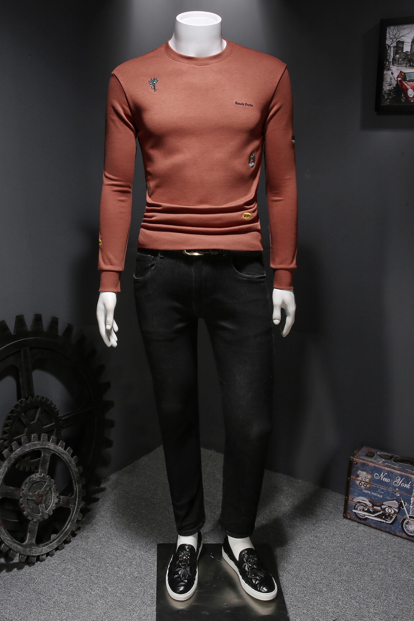 30202021春秋季新款青春个性图案卫衣P105,男装卫衣,钱塘2010-1