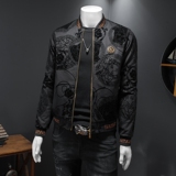 7408秋冬季新款加厚个性连帽暗花纹休闲服P235（控价358起），男装棉衣，钱塘2010-1
