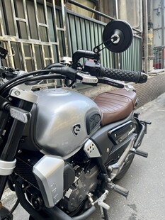 适用赛科龙RE3改装 RA401铝合金反光镜复古圆镜 通用配件后视镜RA2