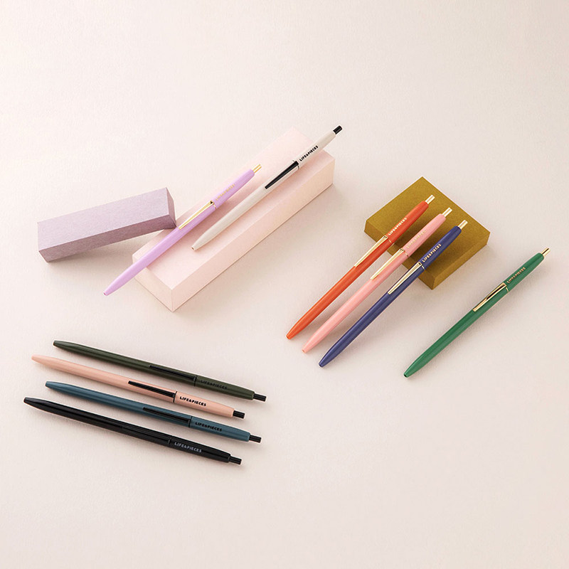 livework纤细复古顺滑按压原子笔