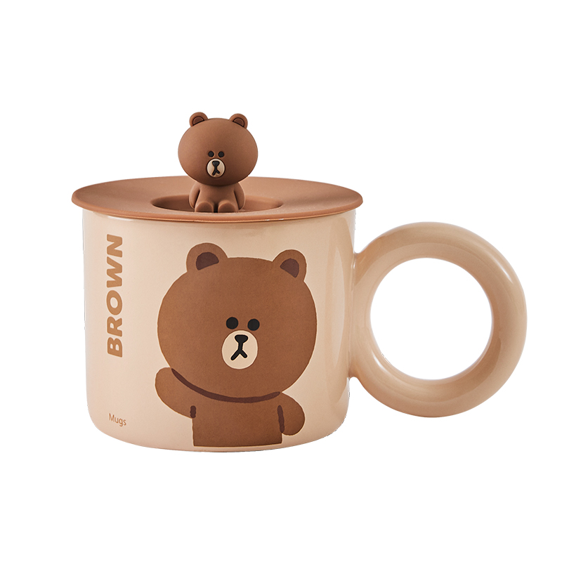 LINEFRIENDS可爱布朗熊马克杯