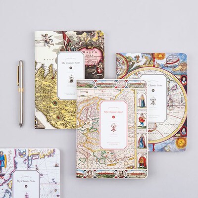 韩国复古pvc办公横线本