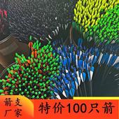 箭支练习箭弓箭训练纯碳箭碳混反曲复合真羽箭头箭矢圆头