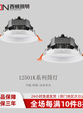 西顿照明led嵌入式筒灯家用天花灯防雾防眩玄关过道客厅CEA12501K