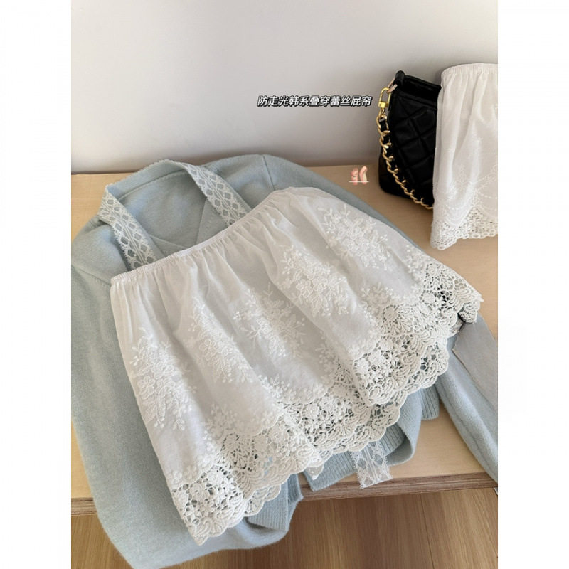 显瘦大码防走光卫衣叠穿短款半身裙女秋冬蕾丝花边打底短裙小屁帘,女装/女士精品,半身裙,淘宝优惠券,粉丝福利购,淘宝优惠卷