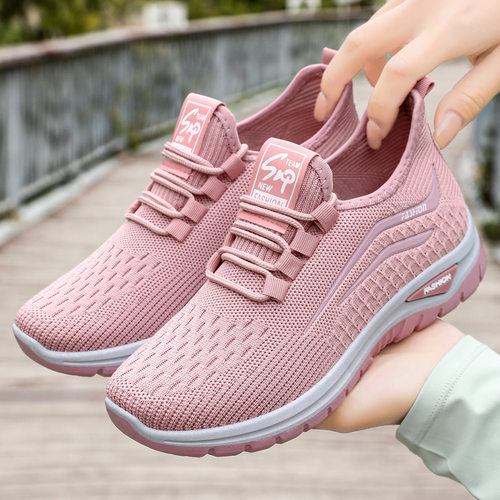 Women's sports shoes, fly woven casual shoes, mesh shoes女鞋