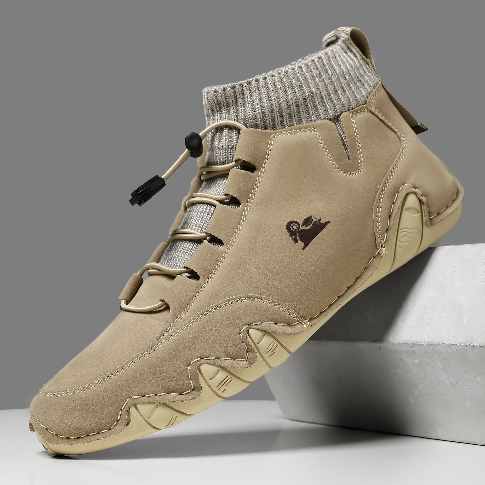 Men sock mouth, high top short boots, plus size Martin boots