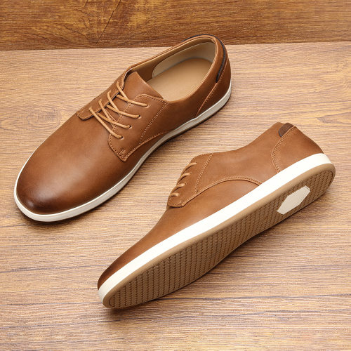 30-50 men casual plus size leather board shoes男大码皮革板鞋