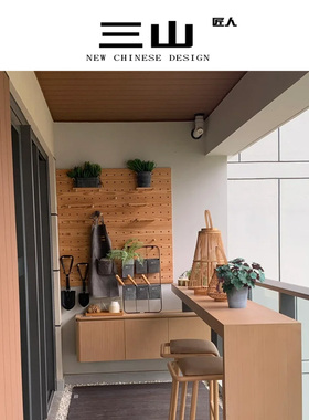 别墅样板间阳台装饰东方美学灯笼藤编草编手工编织风灯落地中式镂