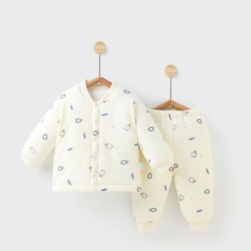 儿童夹棉秋冬棉服纯棉套装