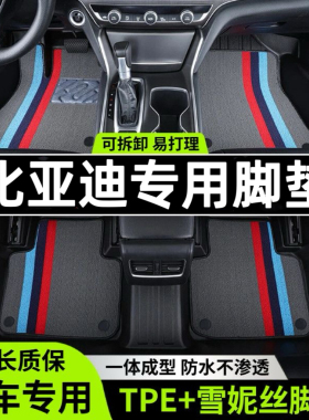 比亚迪秦EVplusE2E5比亚迪元pluspro宋唐汉EVDMTPE脚垫