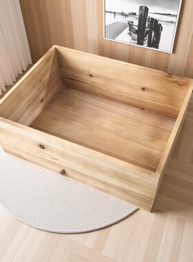 实木大号防腐花箱超市陈列定制