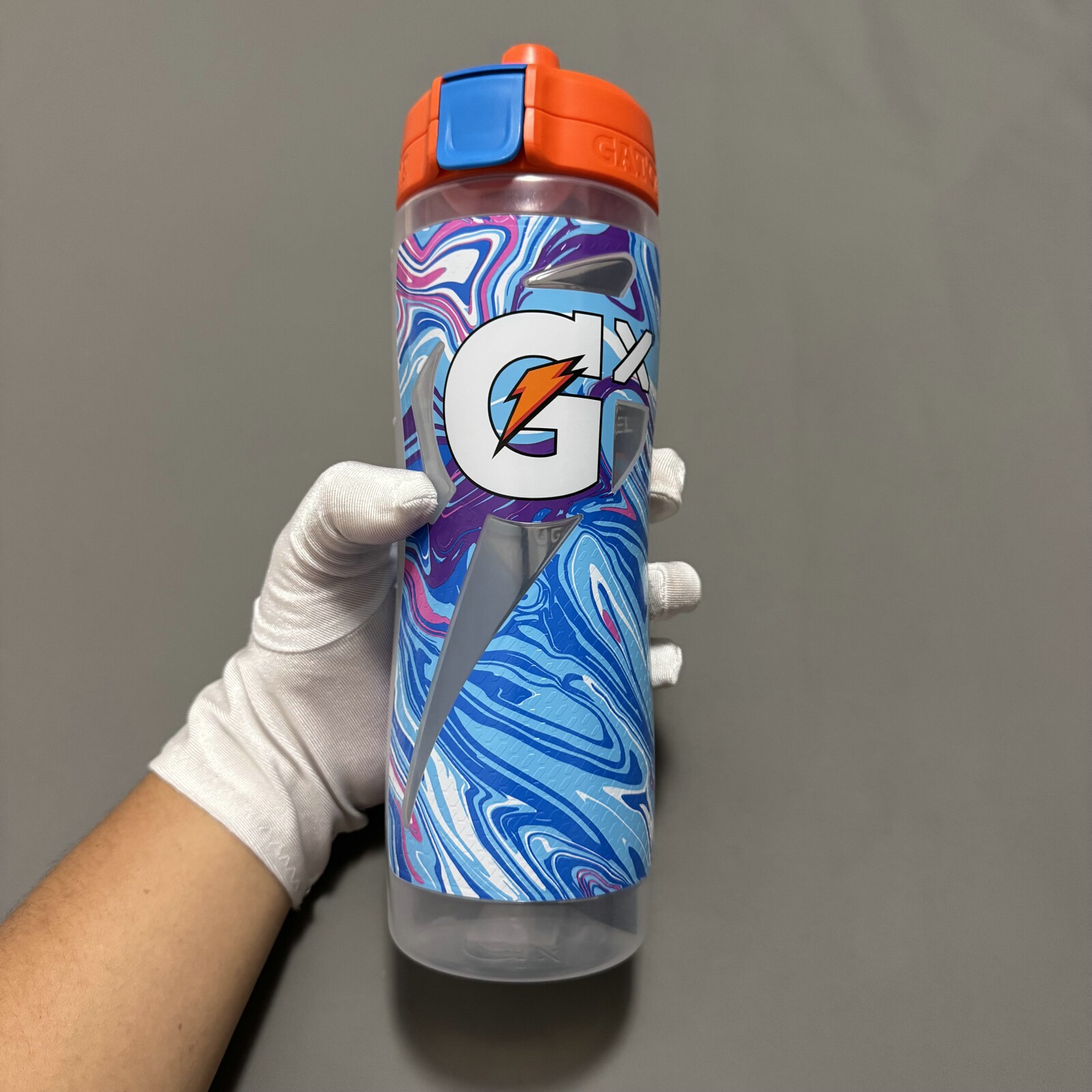 Gatorade佳得乐GX Bottle男女同款887ml大理石蓝色挤压式运动水壶