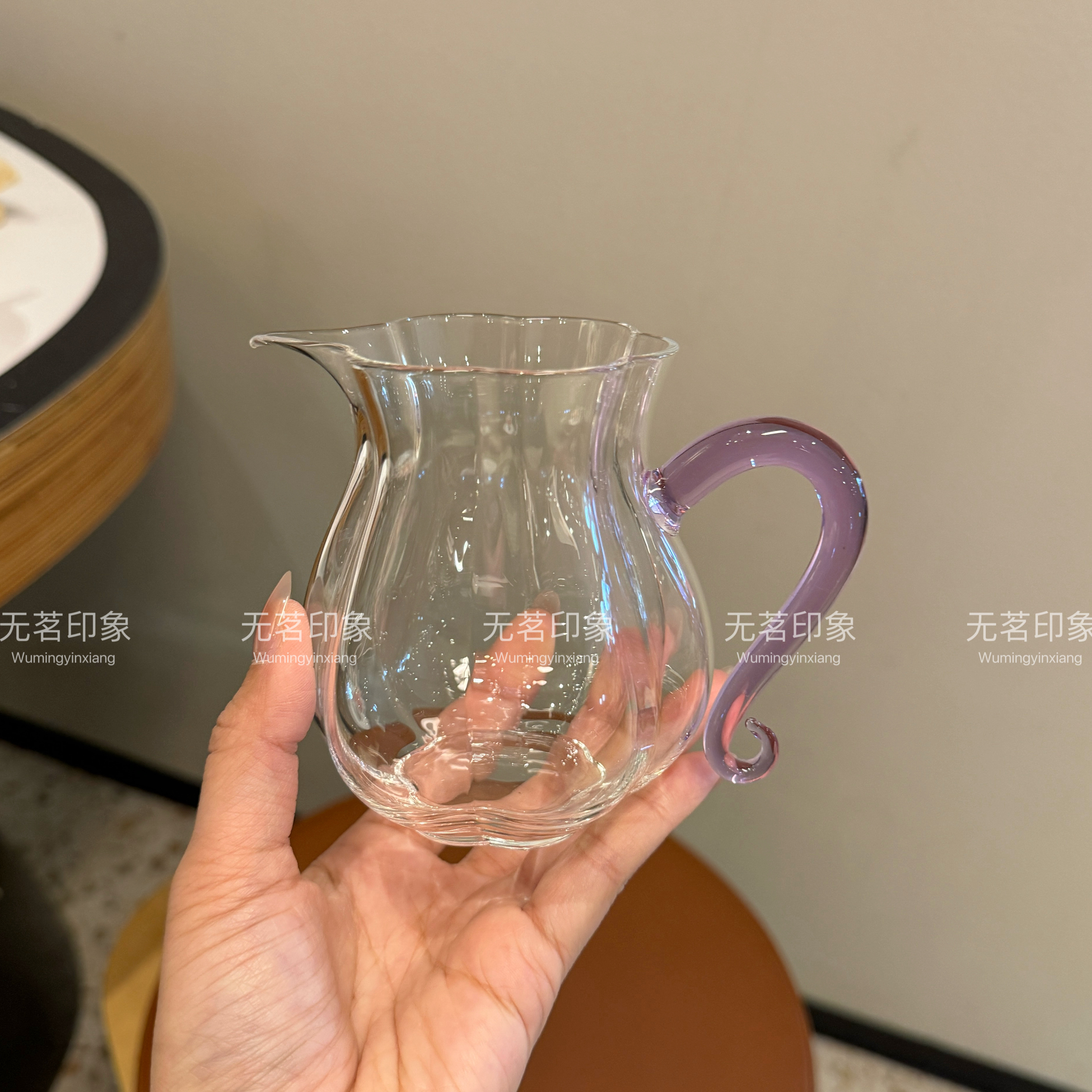 玻璃洛神公道杯家用女士茶具玻璃公杯耐高温透明耐热茶海分茶器