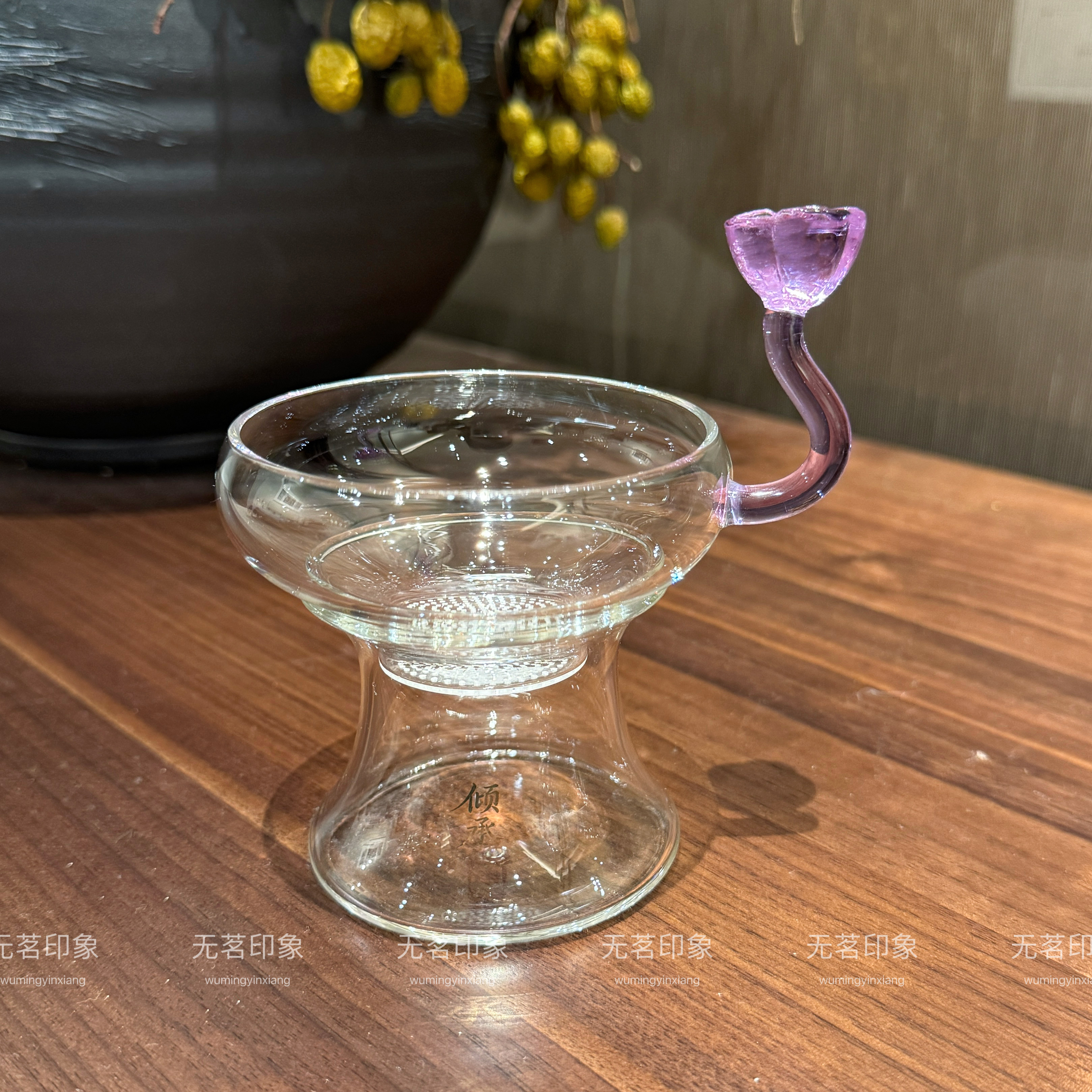 茶滤加厚透明玻璃一体茶漏耐热激光打孔家用高档过滤器功夫茶具图片