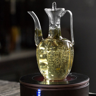 仿宋手执壶加厚硼硅玻璃煮茶器泡茶绿茶壶贵妃壶点茶家用茶艺茶道