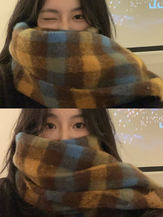 围巾冬季女生2024新款韩版百搭仿羊绒学生加厚保暖女款围脖高级感